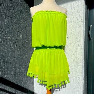 Ramy Brook Neon Lime Swim Coverup size L